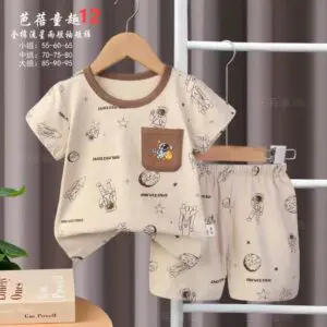 ست تیشرت شورت پسرانه طرح فضانورد Space Explorer
