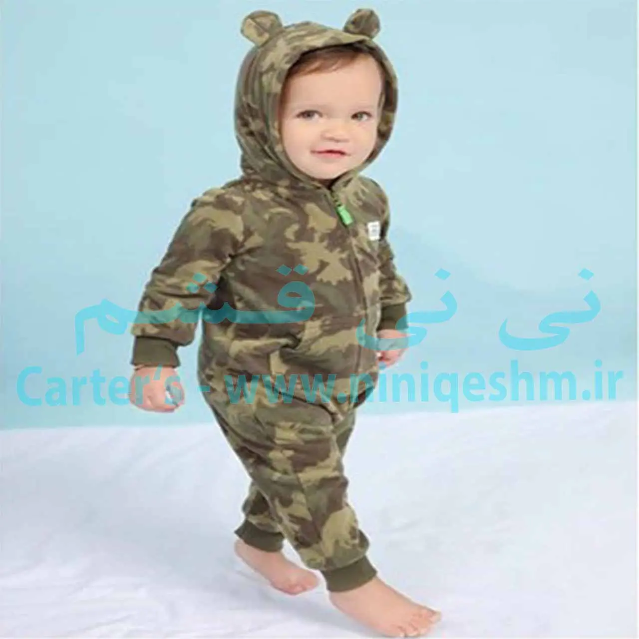 سرهمی کلاه دار پسرانه کارترز مدل چریکی یا ارتشی